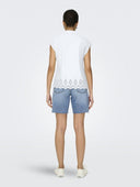 Πουκάμισο με κιπούρ δαντέλα ONLY 15342569 - Λευκό - thefashionproject.gr - ONLY