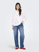 Πουκάμισο με print ONLY 15283743 - Λευκό/Κόκκινο - thefashionproject.gr - ONLY