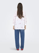 Πουκάμισο με print ONLY 15283743 - Λευκό/Κόκκινο - thefashionproject.gr - ONLY