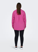 Πουκάμισο plus size με λινό CARMAKOMA 15281041 - Φούξια - thefashionproject.gr - CARMAKOMA