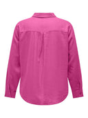 Πουκάμισο plus size με λινό CARMAKOMA 15281041 - Φούξια - thefashionproject.gr - CARMAKOMA