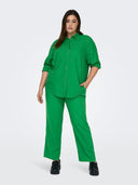 Πουκάμισο plus size με λινό CARMAKOMA 15281041 - Πράσινο - thefashionproject.gr - CARMAKOMA