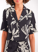 Πουκάμισο σατέν crop AWARE by VERO MODA 10307628 - Μαύρο - thefashionproject.gr - AWARE by VERO MODA
