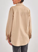 Πουκάμισο υφασμάτινο ONLY 15227677 - Κάμελ - thefashionproject.gr - ONLY