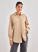 Πουκάμισο υφασμάτινο ONLY 15227677 - Κάμελ - thefashionproject.gr - ONLY