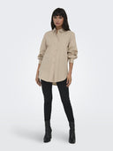Πουκάμισο υφασμάτινο ONLY 15227677 - Κάμελ - thefashionproject.gr - ONLY