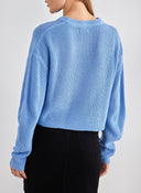 Πουλόβερ κοντό ONLY 15284453 - Γαλάζιο - thefashionproject.gr - ONLY