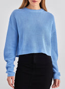 Πουλόβερ κοντό ONLY 15284453 - Γαλάζιο - thefashionproject.gr - ONLY