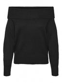 Πουλόβερ με ανοιχτούς ώμους Vero Moda 10314250 - Μαύρο - thefashionproject.gr - VERO MODA