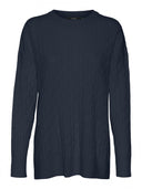 Πουλόβερ με λεπτή πλέξη Vero Moda 10320639 - Μπλε σκούρο - thefashionproject.gr - VERO MODA