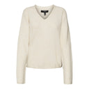 Πουλόβερ με v cut λαιμόκοψη Vero Moda 10291253 - Ζαχαρί - thefashionproject.gr - VERO MODA