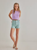 Ψηλόμεσο σορτς με ρεβέρ - Βεραμάν - thefashionproject.gr - The Fashion Project