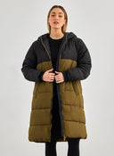 Puffer μπουφάν με κουκούλα και διχρωμία Pieces 17131176