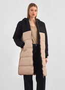 Puffer μπουφάν με κουκούλα και διχρωμία Pieces 17131176