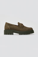 Ragazza 0190 Suede Leather Comfort Loafers - Λαδί - thefashionproject.gr - RAGAZZA