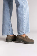 Ragazza 0190 Suede Leather Comfort Loafers - Λαδί - thefashionproject.gr - RAGAZZA