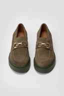 Ragazza 0190 Suede Leather Comfort Loafers - Λαδί - thefashionproject.gr - RAGAZZA
