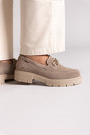 Ragazza 0190 Suede Leather Comfort Loafers - Μπεζ - thefashionproject.gr - RAGAZZA