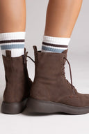 Ragazza 0230 Suede Lace - Up Ankle Boot - Brown Suede - thefashionproject.gr - RAGAZZA
