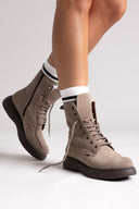 Ragazza 0230 Suede Lace - Up Ankle Boot - Taupe Suede - thefashionproject.gr - RAGAZZA