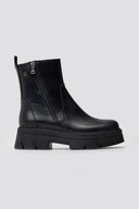 Ragazza 0259 Leather Ankle Boots with Zipper - Black Matte - thefashionproject.gr - RAGAZZA