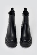 Ragazza 0259 Leather Ankle Boots with Zipper - Black Matte - thefashionproject.gr - RAGAZZA