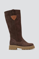 Ragazza 0297 Mid - Length Suede Leather Boots - Brown Suede - thefashionproject.gr - RAGAZZA
