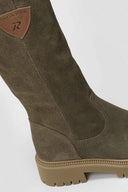 Ragazza 0297 Mid - Length Suede Leather Boots - Olive Suede - thefashionproject.gr - RAGAZZA