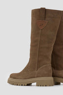 Ragazza 0297 Mid - Length Suede Leather Boots - Taupe Suede - thefashionproject.gr - RAGAZZA