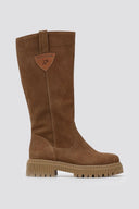 Ragazza 0297 Mid - Length Suede Leather Boots - Taupe Suede - thefashionproject.gr - RAGAZZA