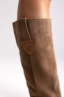 Ragazza 0297 Mid - Length Suede Leather Boots - Taupe Suede - thefashionproject.gr - RAGAZZA