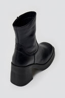 Ragazza 0471 Heeled Ankle Boots with Square Toe - Black Matte - thefashionproject.gr - RAGAZZA