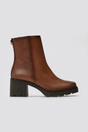 Ragazza 0658 Leather Ankle Boots with Square Toe - Tan Matte - thefashionproject.gr - RAGAZZA