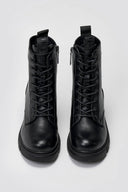Refresh 172906 Vegan Lace - Up Ankle Boots - Black Matte - thefashionproject.gr - Refresh