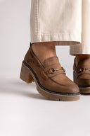 Refresh 172908 Heeled Loafers with Metal Detail - Κάμελ - thefashionproject.gr - Refresh