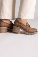 Refresh 172908 Heeled Loafers with Metal Detail - Κάμελ - thefashionproject.gr - Refresh