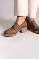 Refresh 172908 Heeled Loafers with Metal Detail - Κάμελ - thefashionproject.gr - Refresh