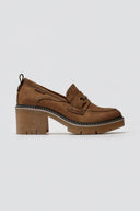 Refresh 172908 Heeled Loafers with Metal Detail - Κάμελ - thefashionproject.gr - Refresh