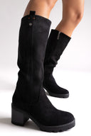 Refresh 173033 Vegan Suede Stretch Boots - Black Suede - thefashionproject.gr - Refresh