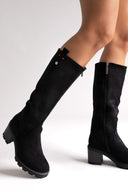 Refresh 173033 Vegan Suede Stretch Boots - Black Suede - thefashionproject.gr - Refresh