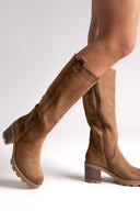 Refresh 173033 Vegan Suede Stretch Boots - Taupe Suede - thefashionproject.gr - Refresh