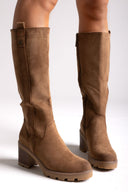 Refresh 173033 Vegan Suede Stretch Boots - Taupe Suede - thefashionproject.gr - Refresh