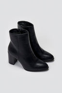 Round - Toe Ankle Boots with Block Heel - Black Matte - thefashionproject.gr - BOTEGGA 22