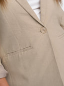 Σακάκι με λινό plus size CARMAKOMA 15280239 - Άμμου - thefashionproject.gr - CARMAKOMA