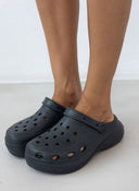 Σαμπό με ψηλή σόλα - Μαύρο - thefashionproject.gr - The Fashion Project