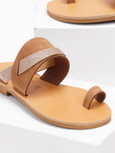 Σανδάλια δερμάτινα με ιδιαίτερη φάσα Iris Sandals