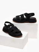 Σανάλια sporty με φαρδιά φάσα GIOSEPPO - Μαύρο - thefashionproject.gr - GIOSEPPO