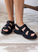 Σανάλια sporty με φαρδιά φάσα GIOSEPPO - Μαύρο - thefashionproject.gr - GIOSEPPO