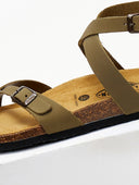 Σανδάλια ανατομικά από nubuck δέρμα Plakton 181204 - Λαδί - thefashionproject.gr - Plakton