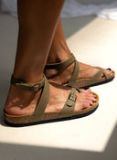 Σανδάλια ανατομικά από nubuck δέρμα Plakton 181204 - Λαδί - thefashionproject.gr - Plakton